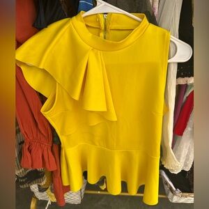Yellow Peplum top